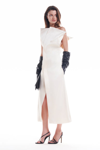 DATT FLORALE SILK MIDI DRESS(2COLOR) product image