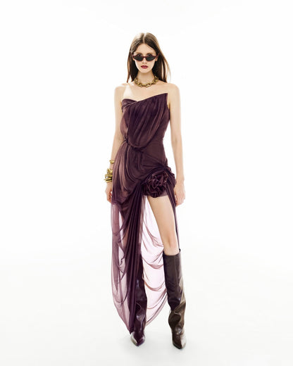 MUST HAVE Structured strapless asymmetric dress — Must Have