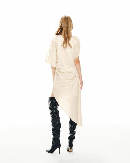 MUST HAVE Cream Wrap dress — Must Have