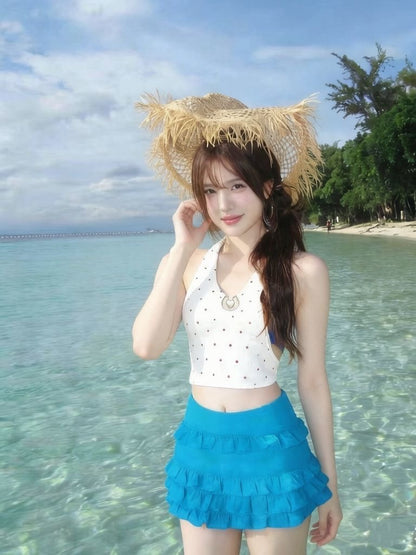 INNA Azure Ruffle Two Piece Swimsuit