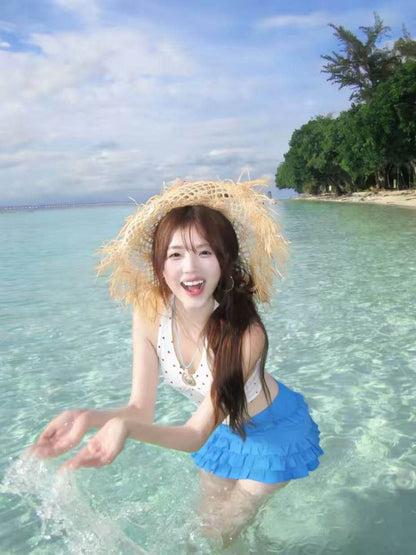 INNA Azure Ruffle Two Piece Swimsuit