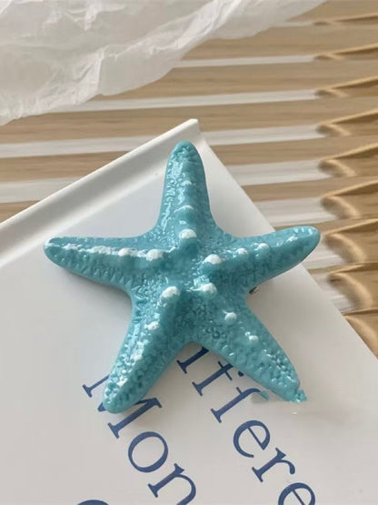 Ocean Starfish & Seashell Hair Clip – Coastal Style Hair Accessory