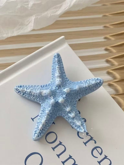 Ocean Starfish & Seashell Hair Clip – Coastal Style Hair Accessory