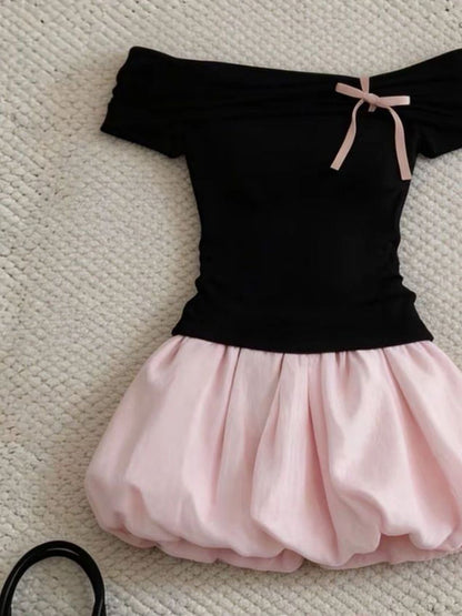INNA Name Coquette Bubble Hem Mini Dress Set