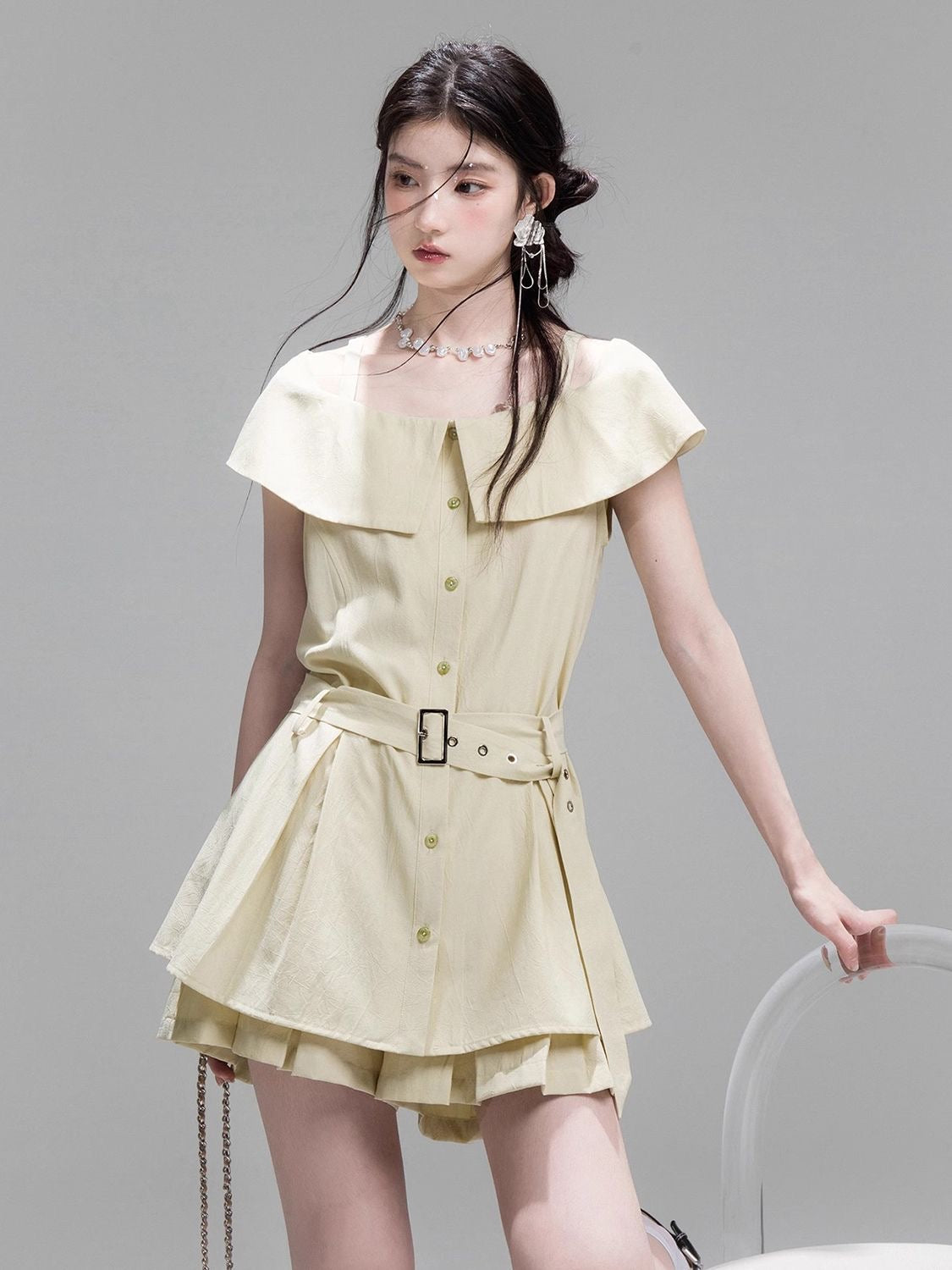 INNA Valencia Belted Skort Set