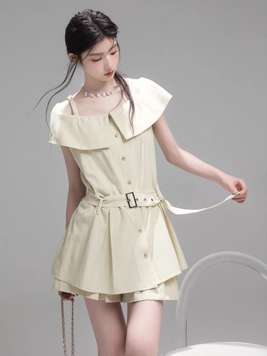 INNA Valencia Belted Skort Set