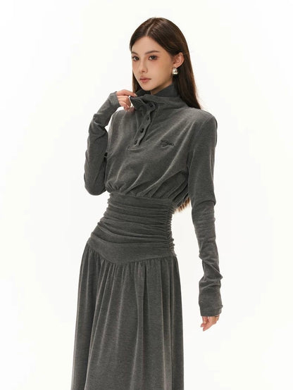 Gray’s book house - Grey Polo Dress