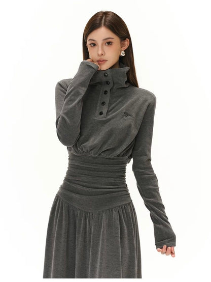 Gray’s book house - Grey Polo Dress