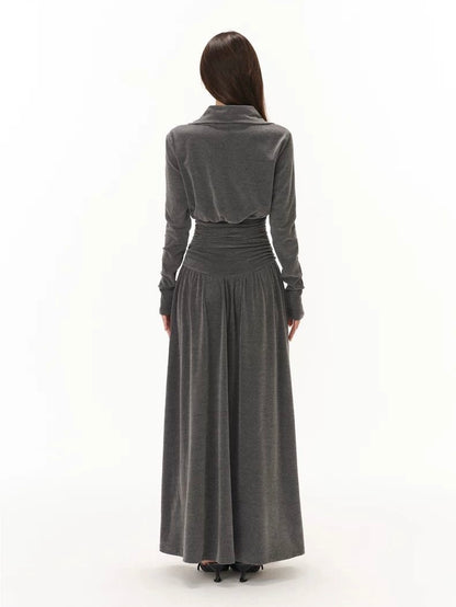 Gray’s book house - Grey Polo Dress