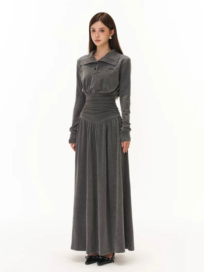 Gray’s book house - Grey Polo Dress