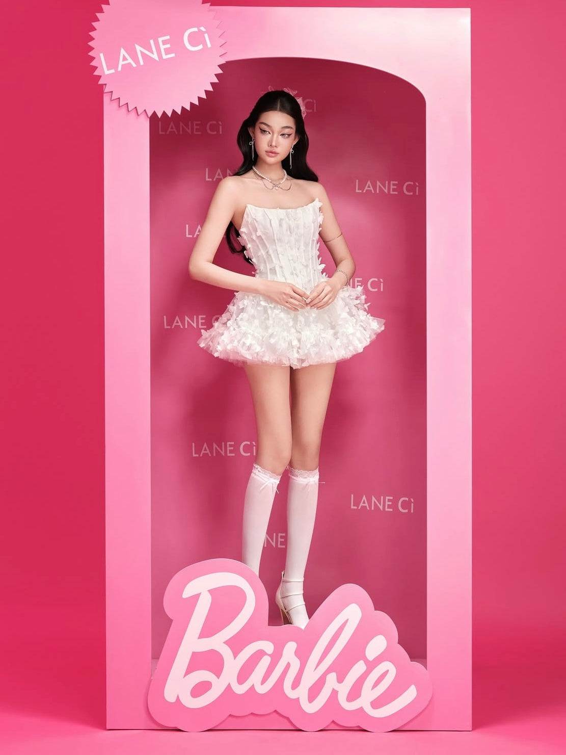 [品牌授权] LANE Cì Swan dress