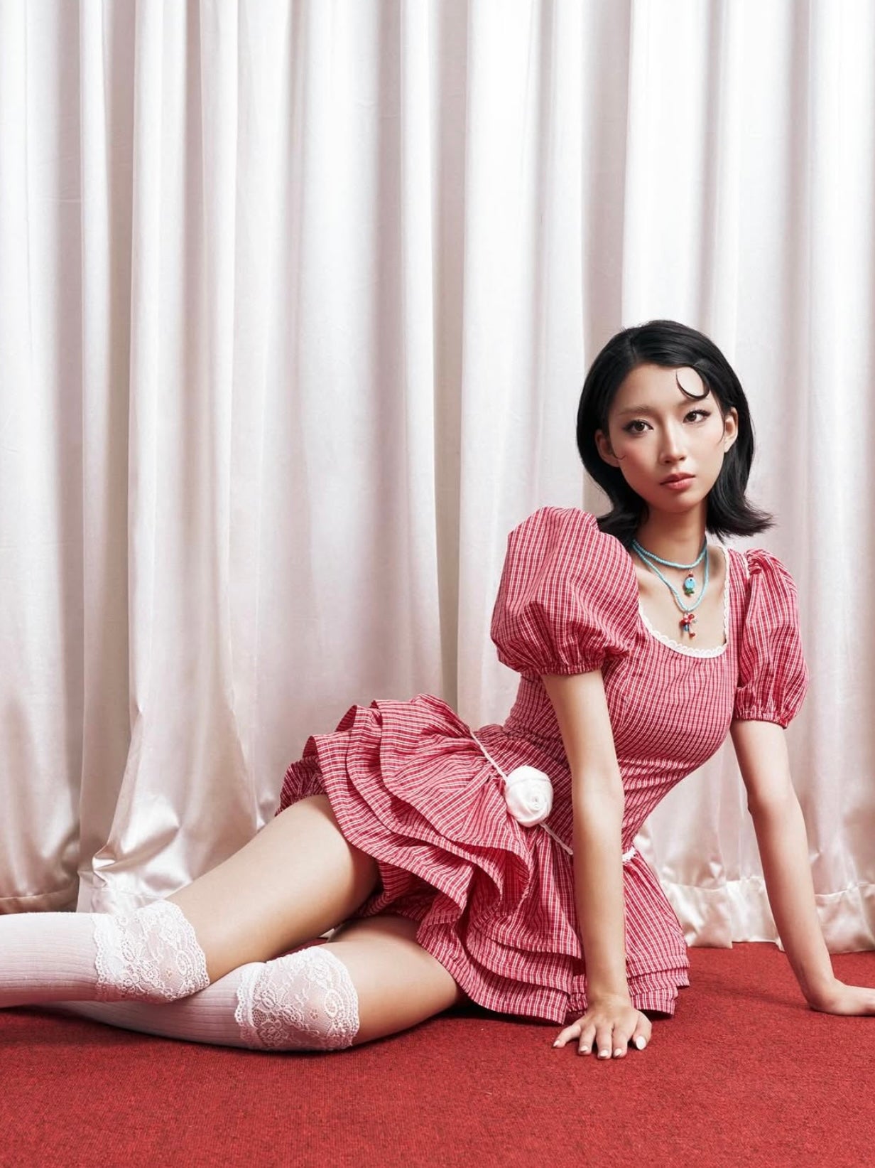 [品牌授权] Chanclub Polka Caro Dress
