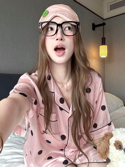 INNA Pink Polka Dot Short Pajama Set