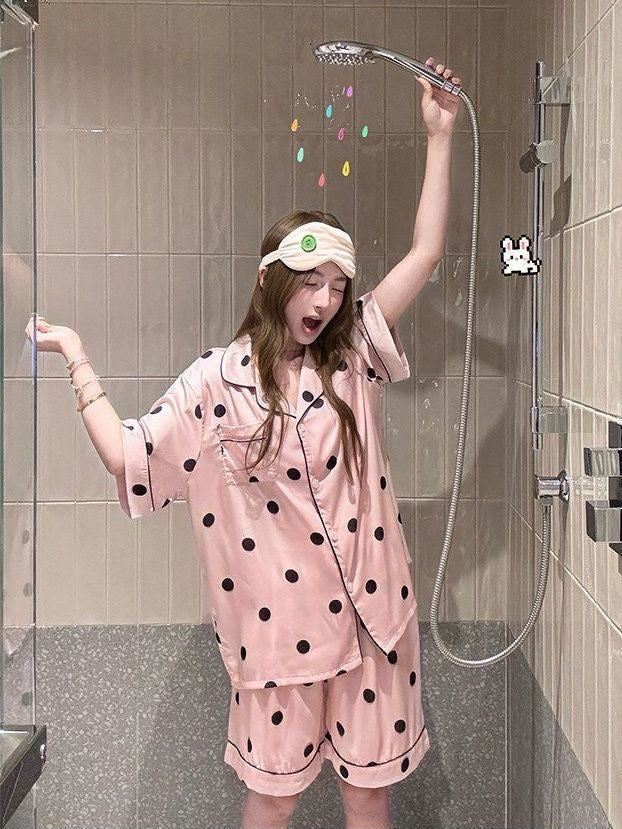 INNA Pink Polka Dot Short Pajama Set
