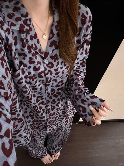 INNA Midnight Leopard Long Pajama Set