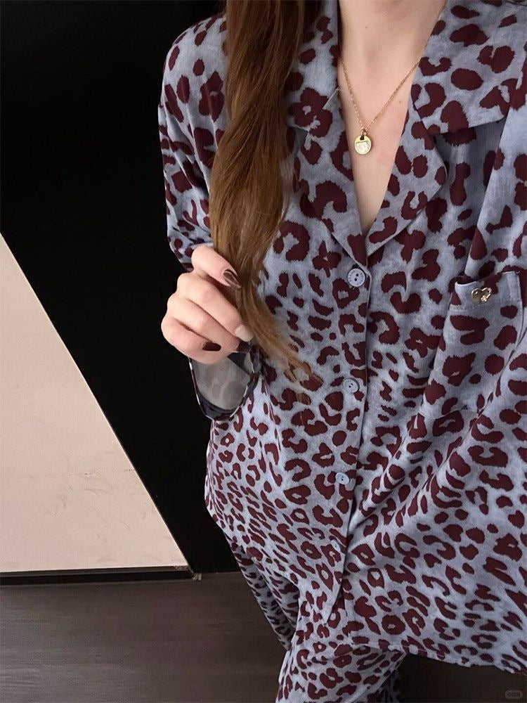 INNA Midnight Leopard Long Pajama Set