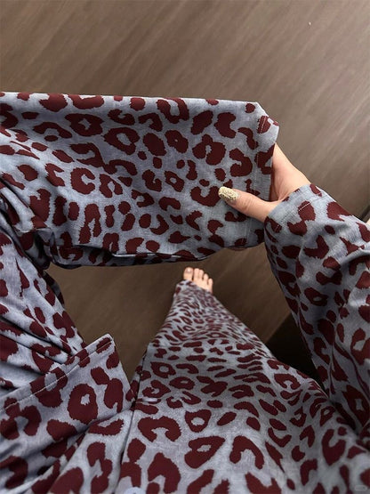 INNA Midnight Leopard Long Pajama Set