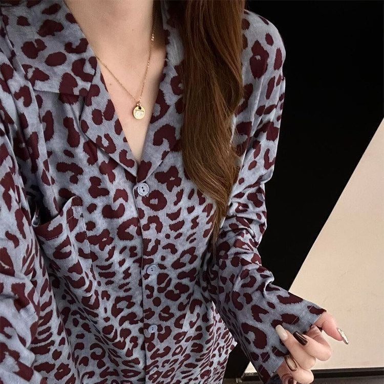 INNA Midnight Leopard Long Pajama Set
