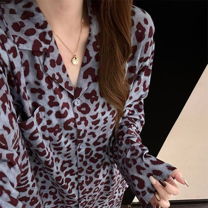 INNA Midnight Leopard Long Pajama Set
