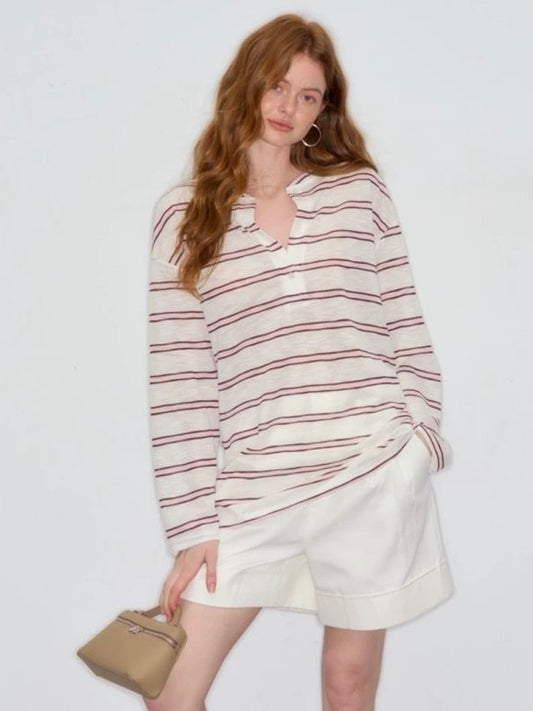 Striped Soft-Collar Shirt