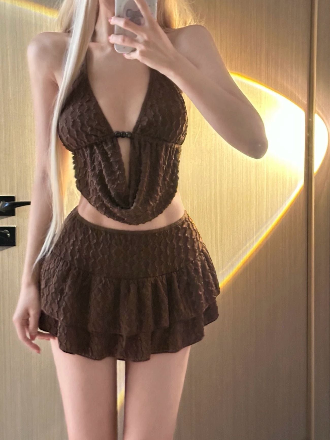 INNA Mocha Siren 3-Piece Swim Set