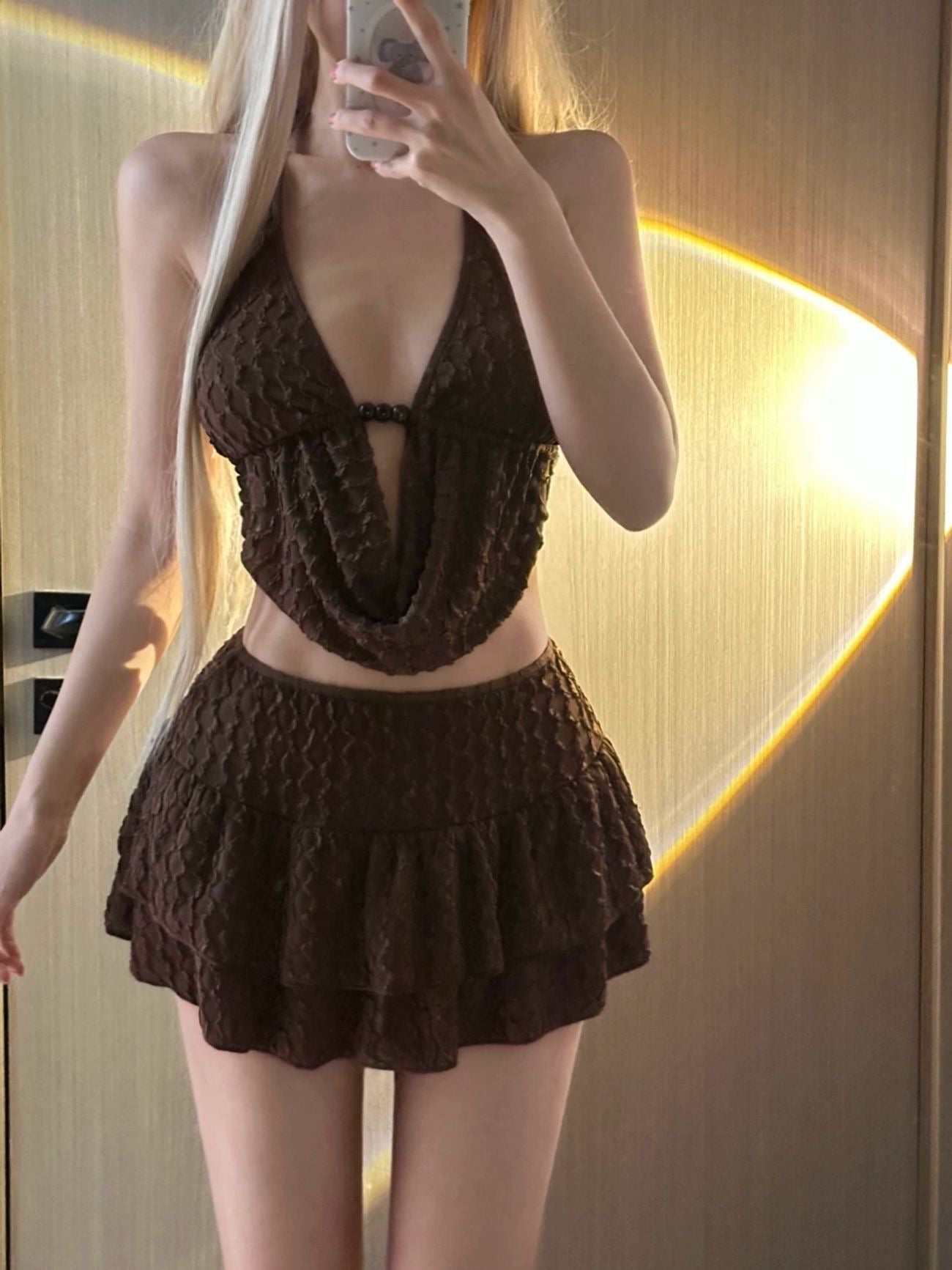 INNA Mocha Siren 3-Piece Swim Set