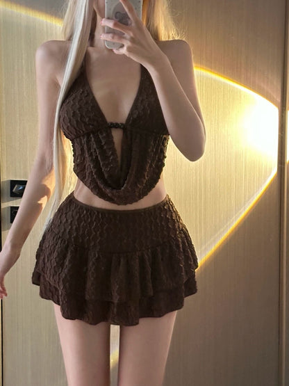 INNA Mocha Siren 3-Piece Swim Set