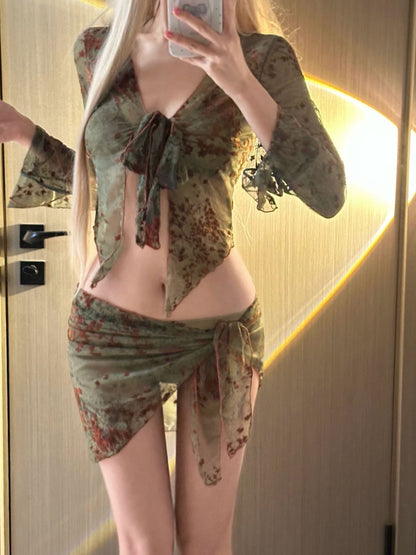INNA Olive Bloom 4-Piece Swim Set