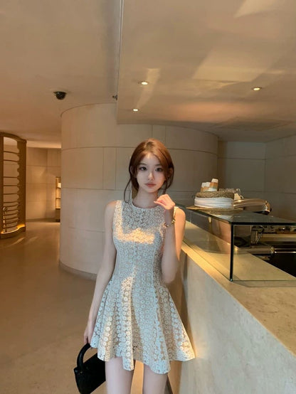 Daisy Lace Fit & Flare Dress
