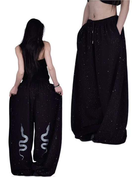 Galaxy Dust Wide-Leg Pants