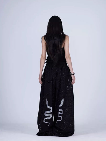 Galaxy Dust Wide-Leg Pants