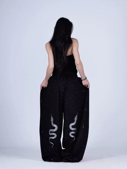 Galaxy Dust Wide-Leg Pants