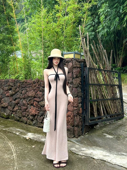 Soft Sculpt Halter Maxi