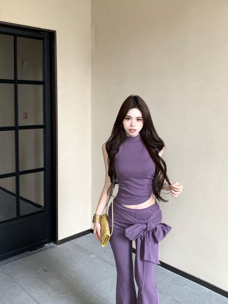 Two-Piece Set in Smoky Plum
