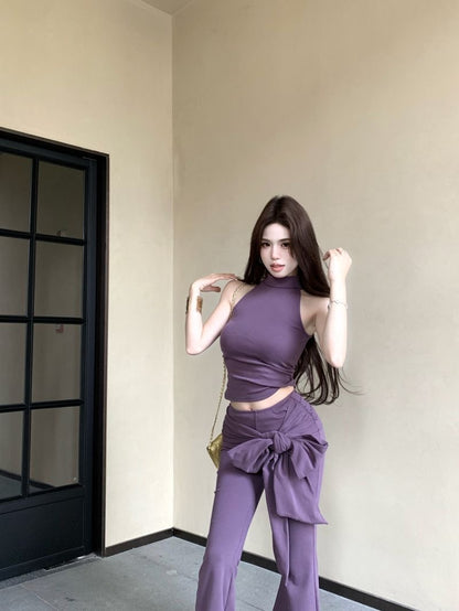 Two-Piece Set in Smoky Plum