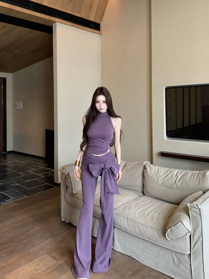 Two-Piece Set in Smoky Plum