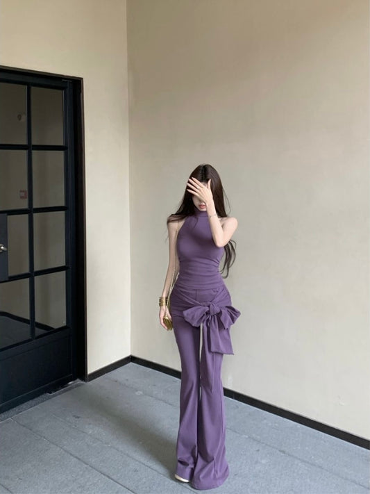 Two-Piece Set in Smoky Plum