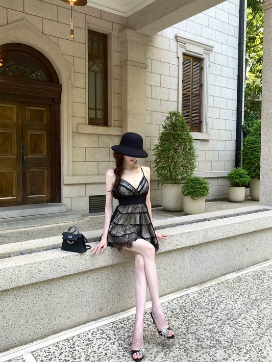 Midnight Tulle Tier Dress