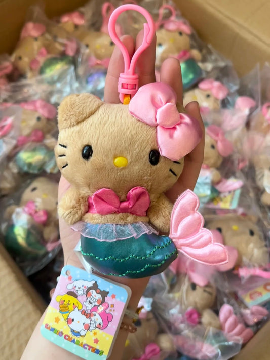 Limited Edition HELLO KITTY Mermaid Keychain | Kawaii Anime Mermaid Charm | Sanrio Collectible