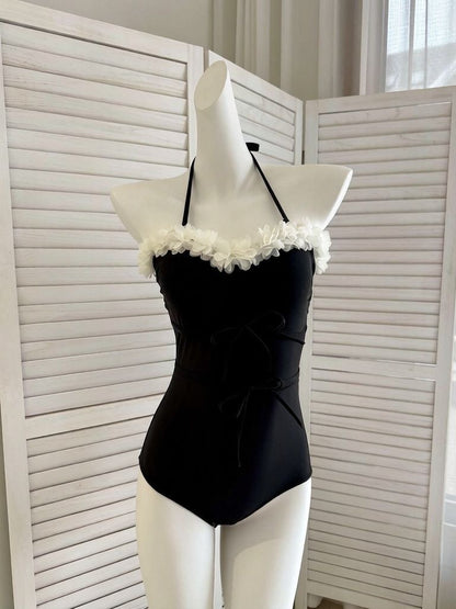 NOIR Ballet Ruffle One Piece Swim Dress