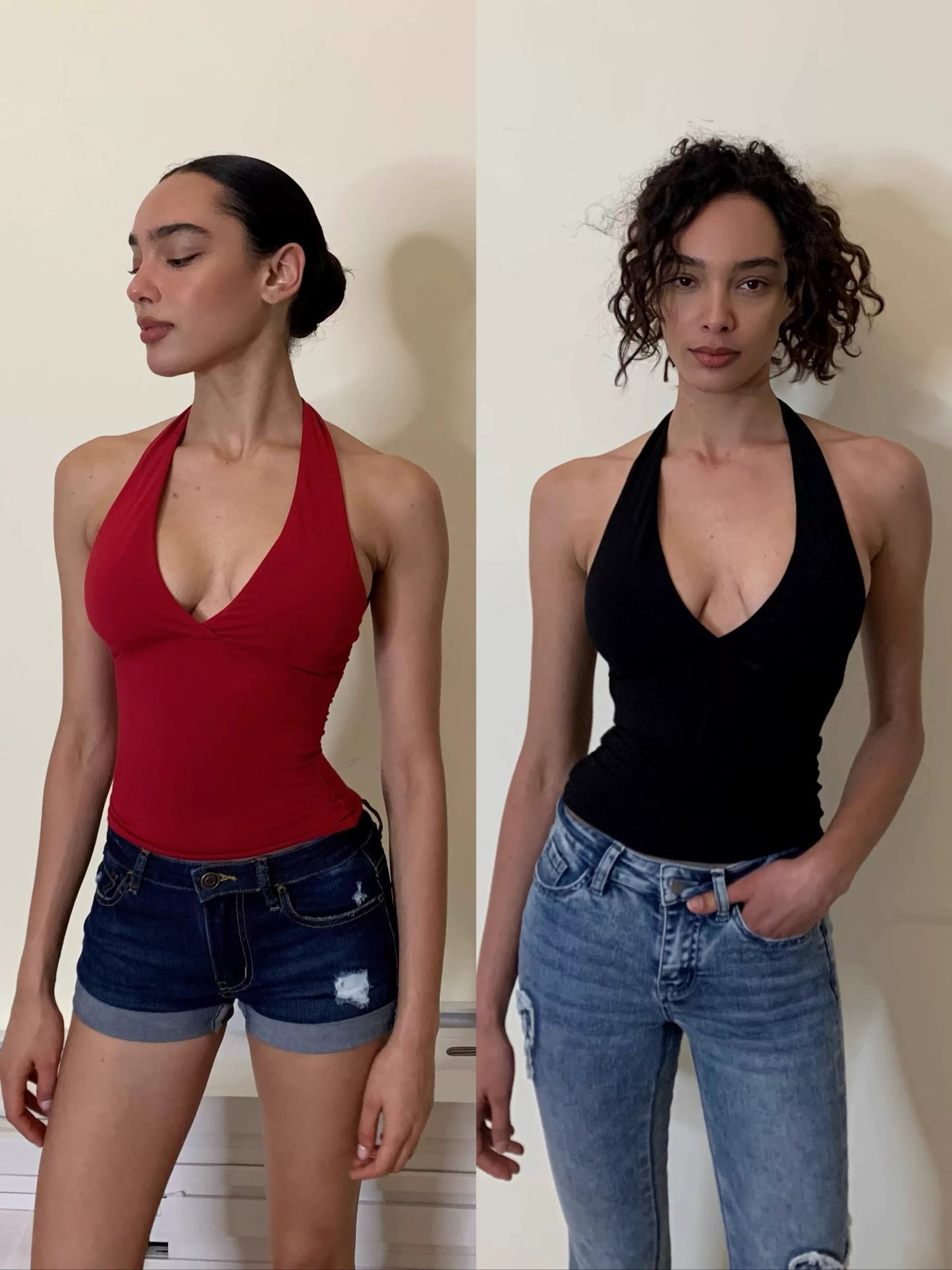 Stunning Deep V-Neck Layered Dress with Built-In Bra | Ultra-Flattering Silhouette