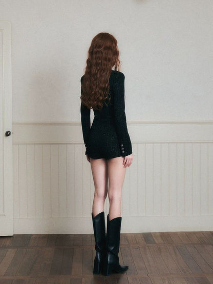Rebellious Heiress French Tweed Bodysuit