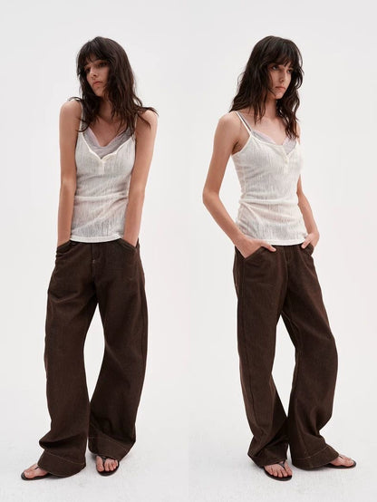 Colorblock Layered Knit Camisole Top