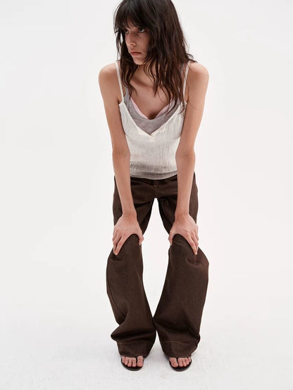 Colorblock Layered Knit Camisole Top