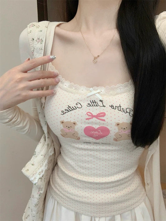 Exquisite Lace Halter Padded Cami Top