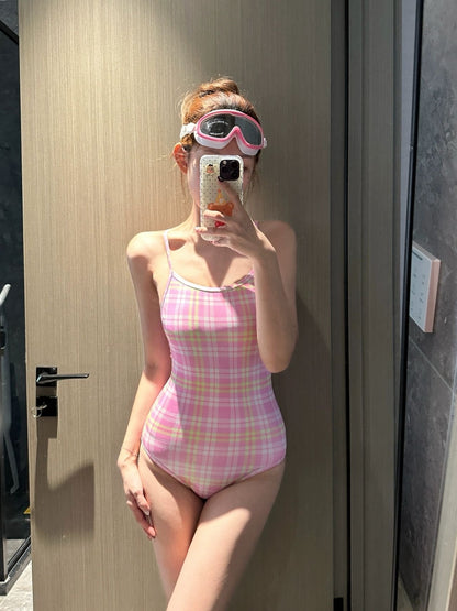 INNA Rosé Check One-Piece Swimsuit
