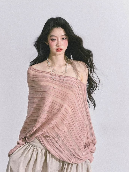 INNA Lila Off-Shoulder Knit Top