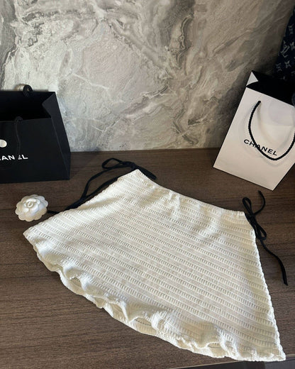 Elegant White Bow-Tie Bikini Set