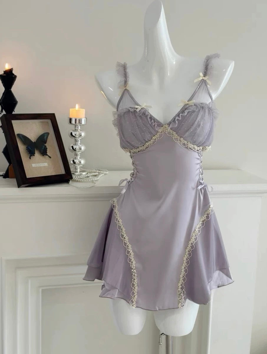 'Lavender Dreams' - Satin Nightgown