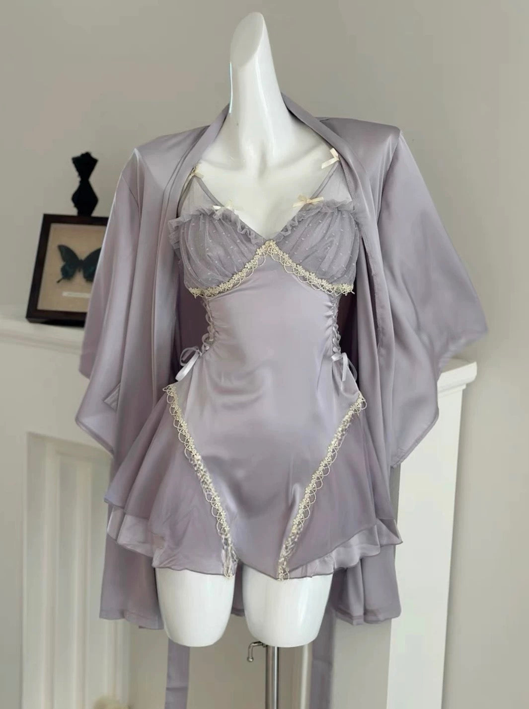 'Lavender Dreams' - Satin Nightgown